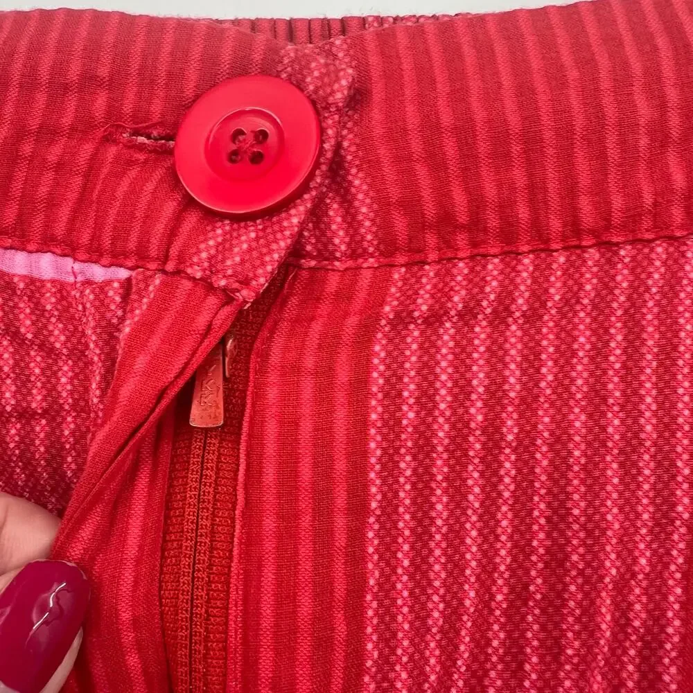 Anthropologie Porridge Red pink Plaid Wide-Leg Pants pockets preppy boho size XS - Picture 8 of 9